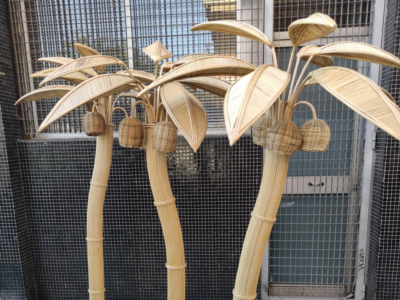 lampara palmera ratan e27 alt195-200 o118-124 (120eu) 3u